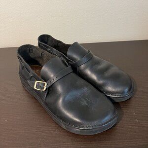 Aurora Shoe Co. Middle English Men’s Flats 11C Black Leather Strap Minimalist NY